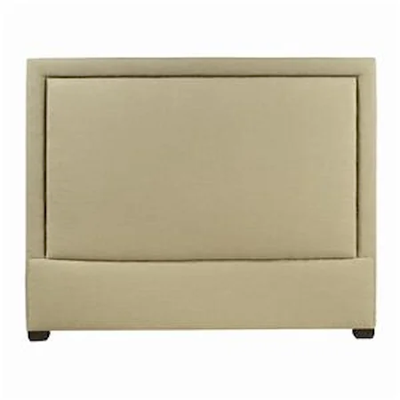 Queen Upholstered Panel Headboard with Nailhead Trim